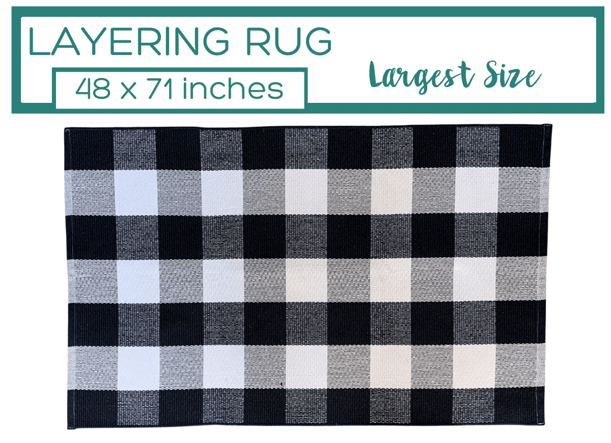 Extra Large Buffalo Plaid Doormat Layering Rug by Nickel Designs Custom Doormats