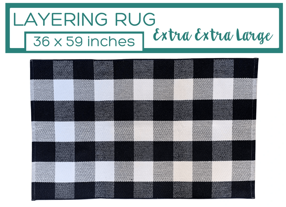 Extra Large Buffalo Plaid Doormat Layering Rug by Nickel Designs Custom Doormats