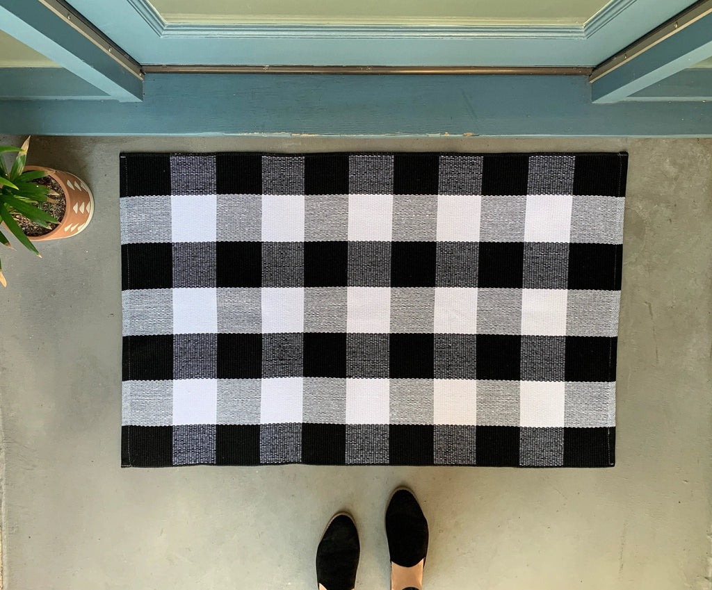 Extra Large Buffalo Plaid Doormat Layering Rug by Nickel Designs Custom Doormats