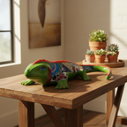 XL Talavera Iguana Statue | Hand-Painted Mexican Ceramic Art