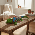 XL Talavera Iguana Statue | Hand-Painted Mexican Ceramic Art