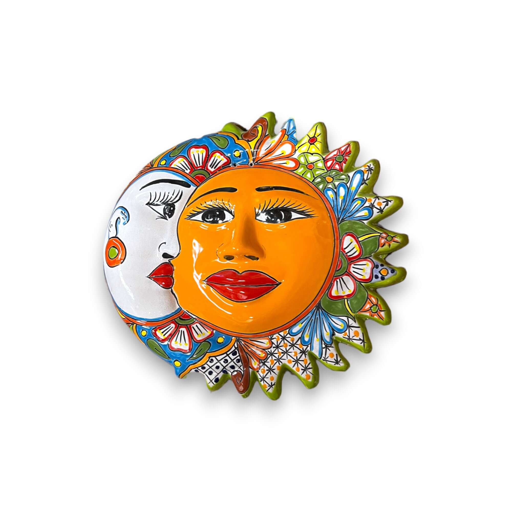 Extra Large Talavera Sun & Moon Wall Art | Mexican Handmade Eclipse Decor Talavera Wall Art La Vie Bien Extra Large Talavera Sun & Moon Wall Art | Mexican Handmade Eclipse Decor