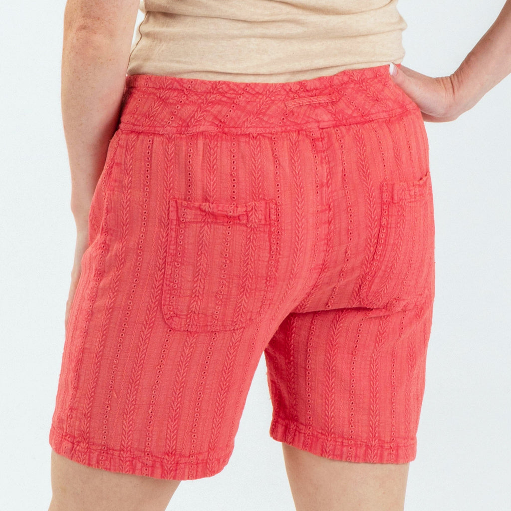 Eyelet Embroidered Relaxed Shorts Shorts La Vie Bien Eyelet Embroidered Relaxed Shorts