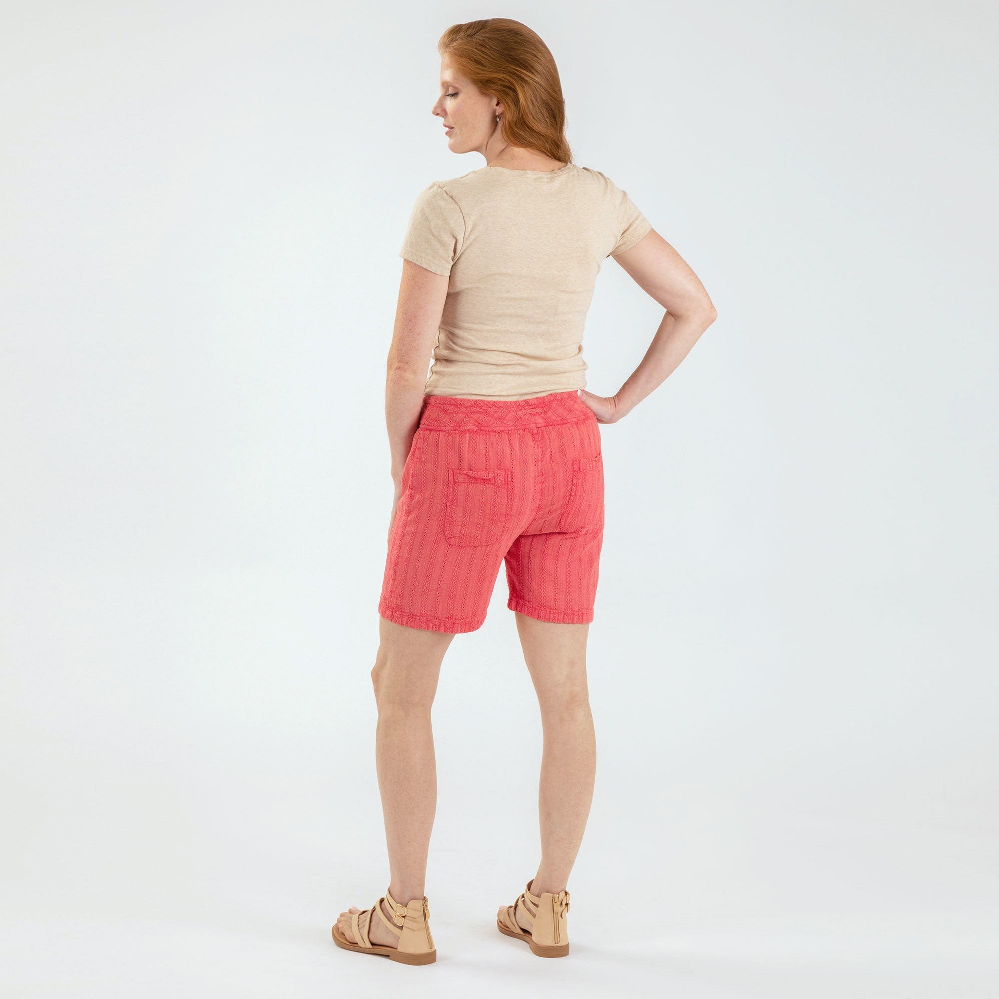 Eyelet Embroidered Relaxed Shorts Shorts La Vie Bien Eyelet Embroidered Relaxed Shorts