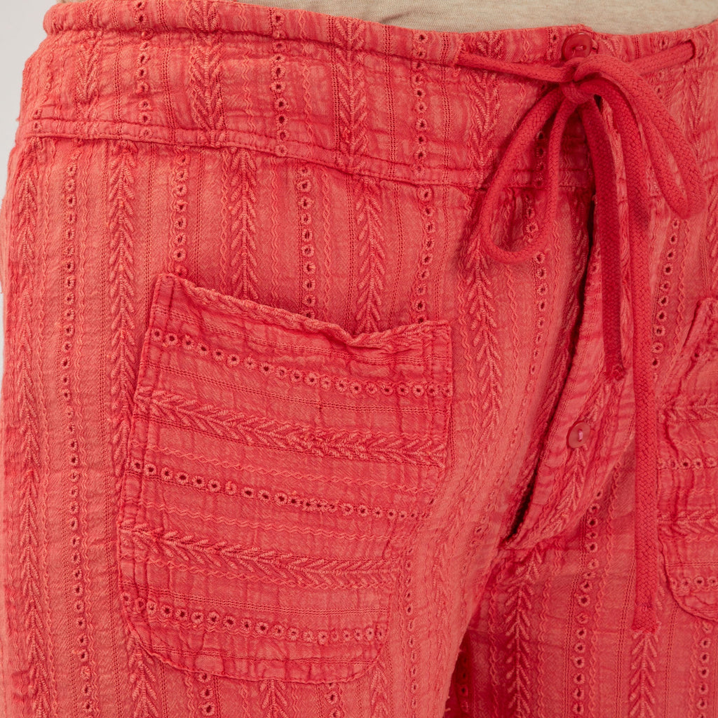 Eyelet Embroidered Relaxed Shorts Shorts La Vie Bien Eyelet Embroidered Relaxed Shorts