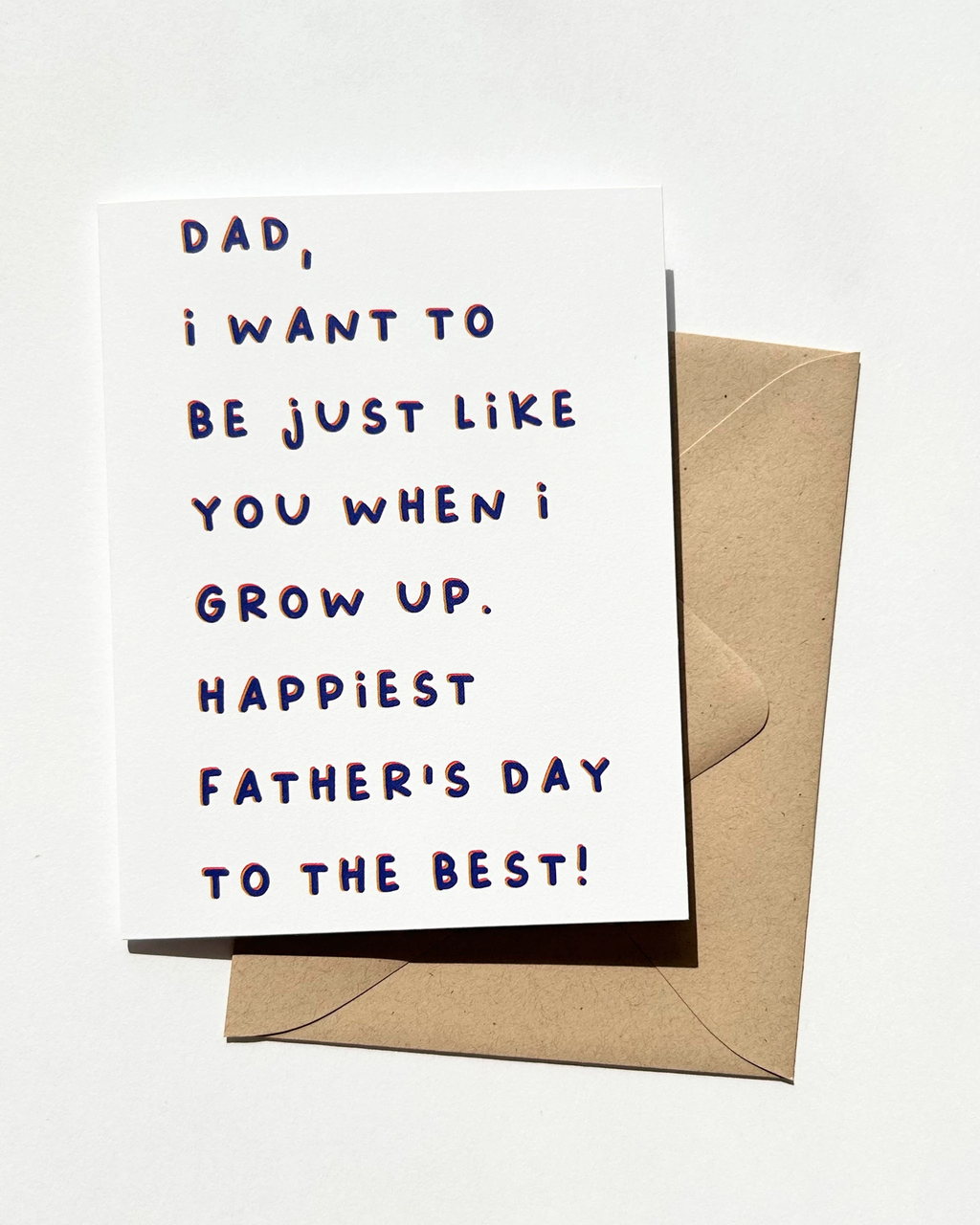 Be Just Like You Cute Father's Day Card From Son by Five Dot Post