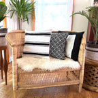 Striped White Sadza Pillow