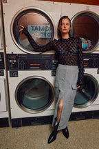 See-through Textured Lace Top