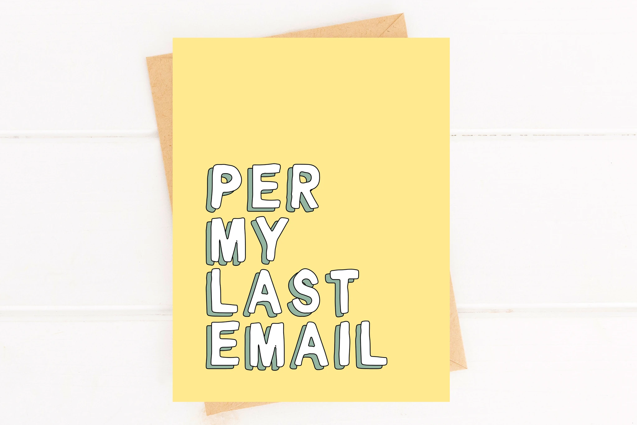 Per My Last Email Funny Coworker Card for Work Bestie Cute Everyday Card by Five Dot Post