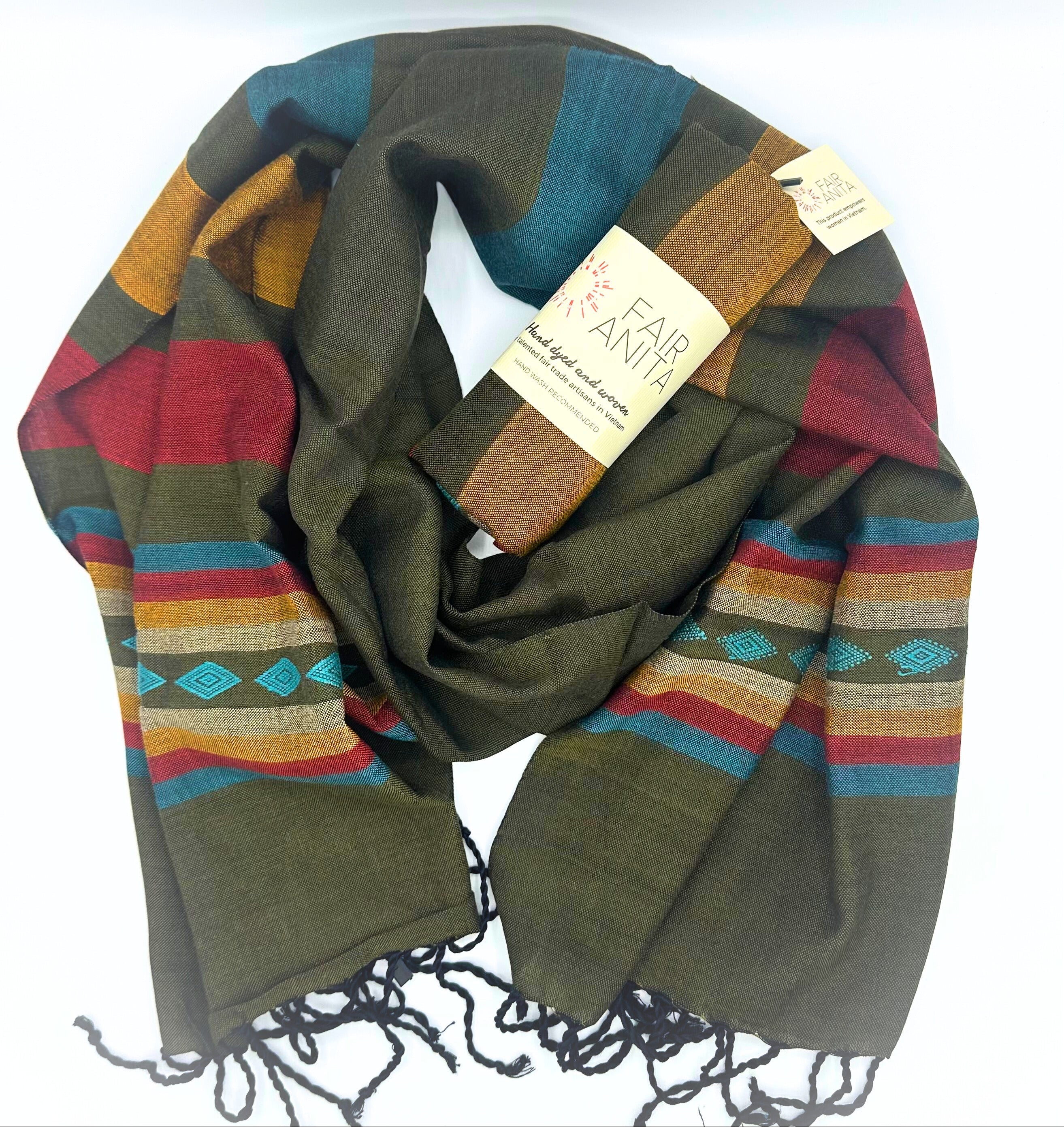 Primary Adjacent Woven Scarf