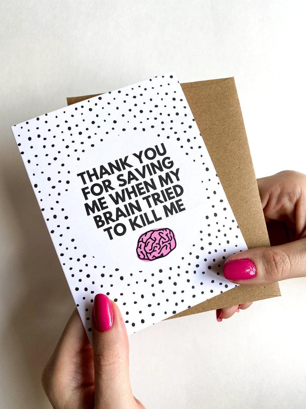 Thank You For Saving Me Brain Cancer Doctor Card by Five Dot Post