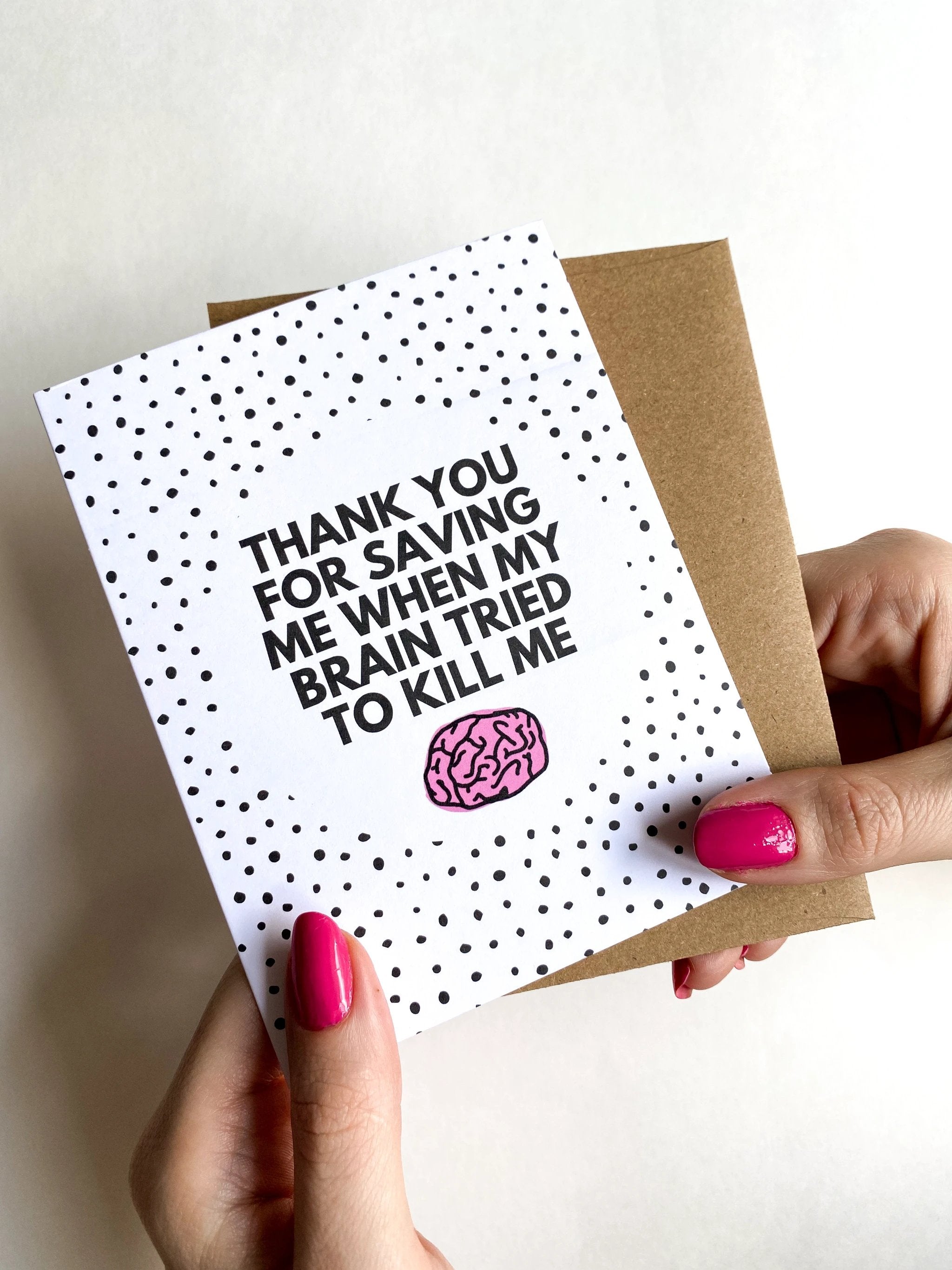Thank You For Saving Me Brain Cancer Doctor Card by Five Dot Post