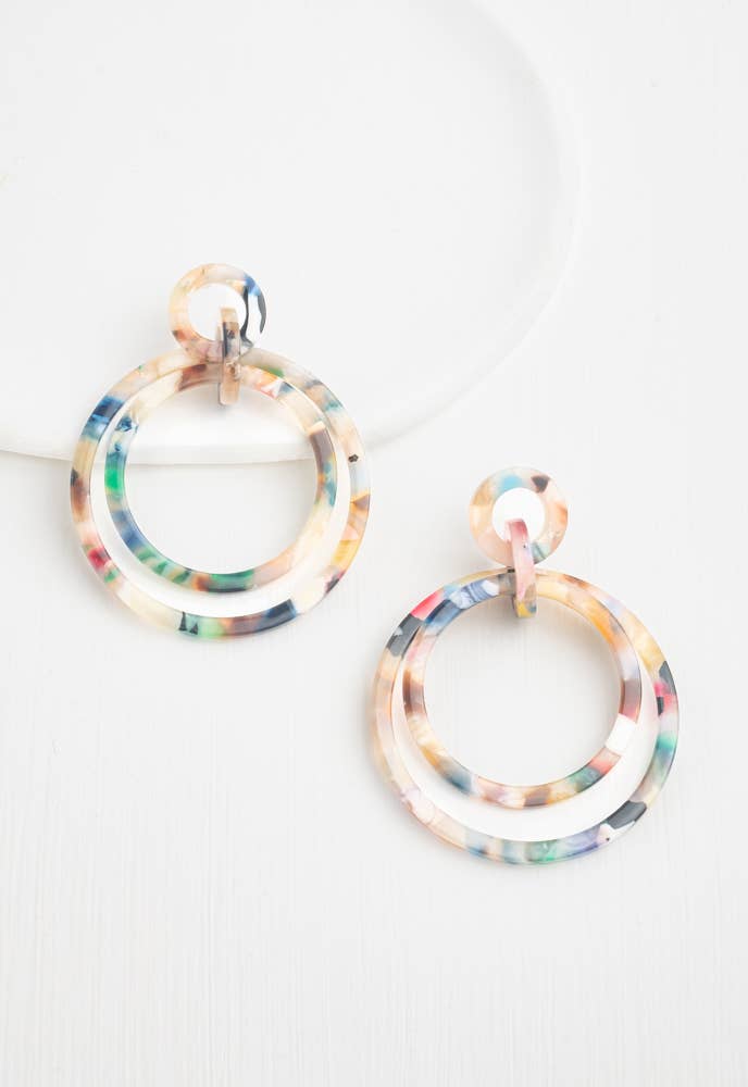 Margot Multicolored Resin Dangle Earrings
