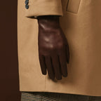 Fabio (brown) - Men's classic Italian lambskin leather gloves with pure silk lining winter gloves La Vie Bien Fabio (brown) - Men's classic Italian lambskin leather gloves with pure silk lining