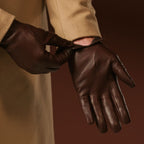 Fabio (brown) - Men's classic Italian lambskin leather gloves with pure silk lining winter gloves La Vie Bien Fabio (brown) - Men's classic Italian lambskin leather gloves with pure silk lining