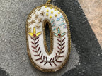 Fabric Alphabet Ornament w/ Beads & Embroidery, Multi Color, 26 Styles Ornaments La Vie Bien Fabric Alphabet Ornament w/ Beads & Embroidery, Multi Color, 26 Styles