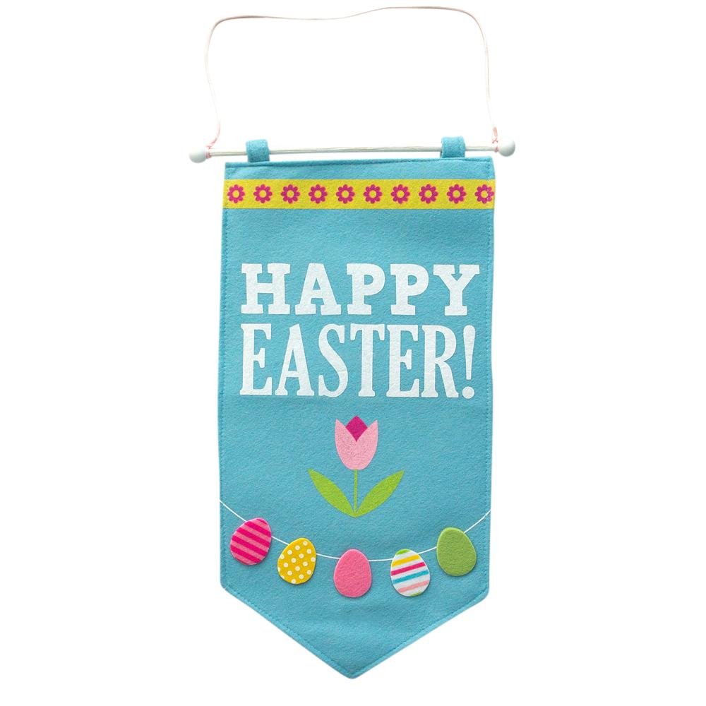 Fabric Happy Easter Banner 20.75 Inches Long Easter > Wall Decorations La Vie Bien Fabric Happy Easter Banner 20.75 Inches Long