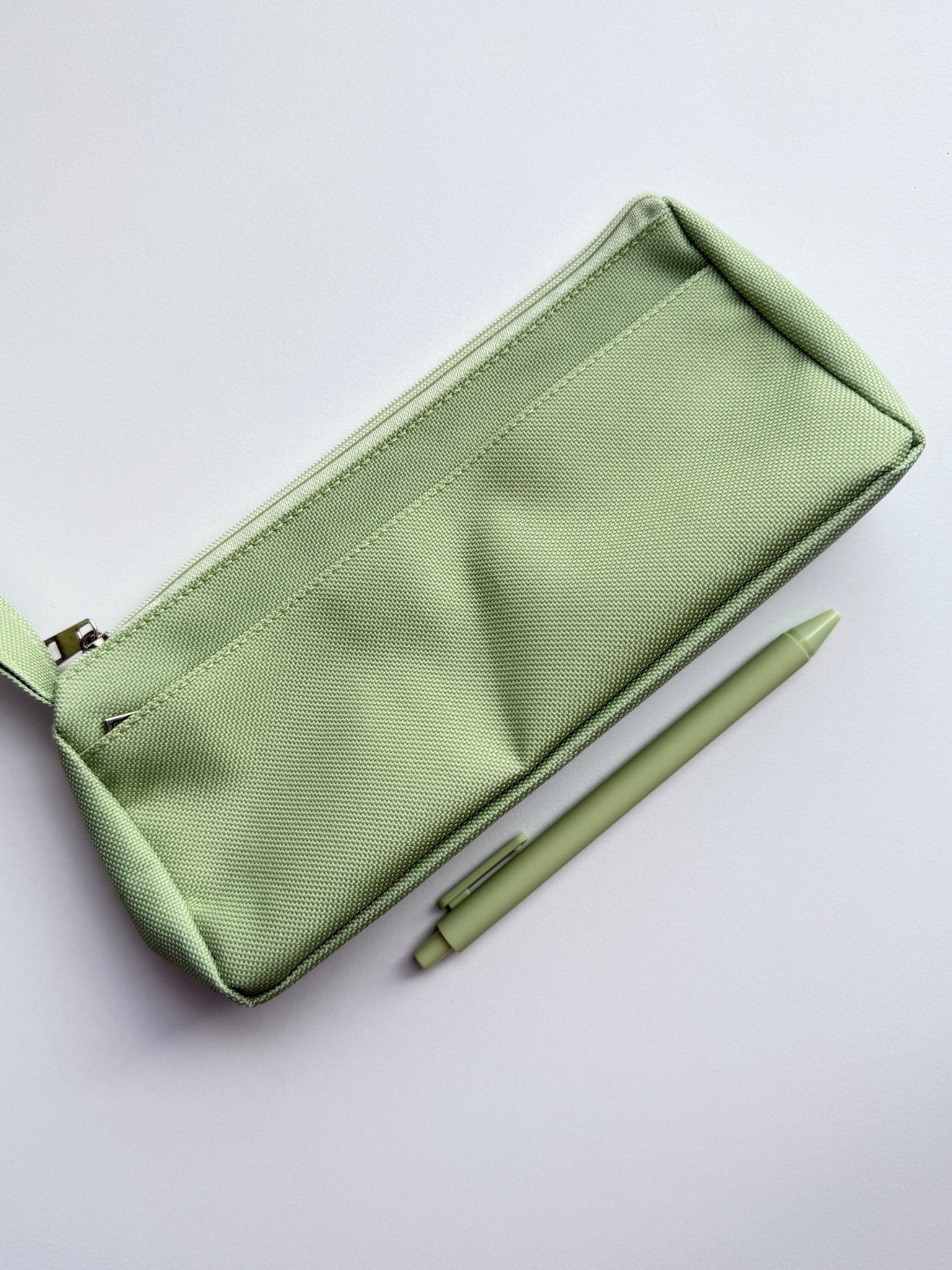 Fabric Pencil Case with Handle — Double Zipper Pockets La Vie Bien Fabric Pencil Case with Handle — Double Zipper Pockets