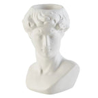 Face Statue Ceramic Decor | 5.5" Tall David Bust Greek Roman Statue by The Bullish Store