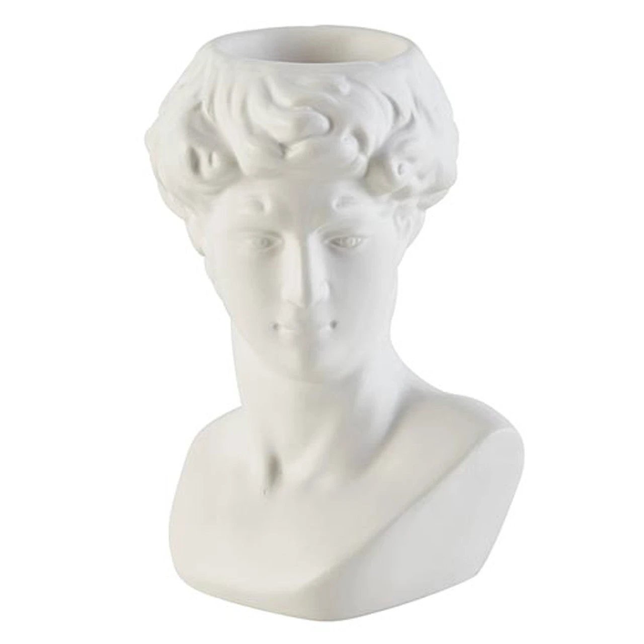 Face Statue Ceramic Decor | 5.5" Tall David Bust Greek Roman Statue by The Bullish Store