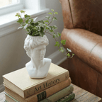 Face Statue Ceramic Decor | 5.5" Tall David Bust Greek Roman Statue by The Bullish Store