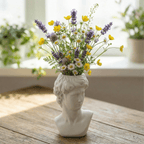 Face Statue Ceramic Decor | 5.5" Tall David Bust Greek Roman Statue by The Bullish Store