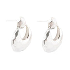 Faceted Sterling Silver Doorknocker Post Earrings by Barse Jewelry