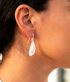 Faceted Sterling Silver Drop Earrings Earrings La Vie Bien Faceted Sterling Silver Drop Earrings