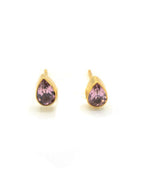 Faceted Teardrop Studs by Fair Anita