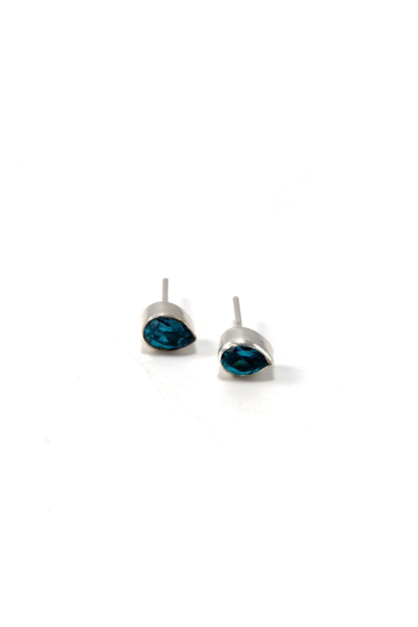 Faceted Teardrop Studs by Fair Anita