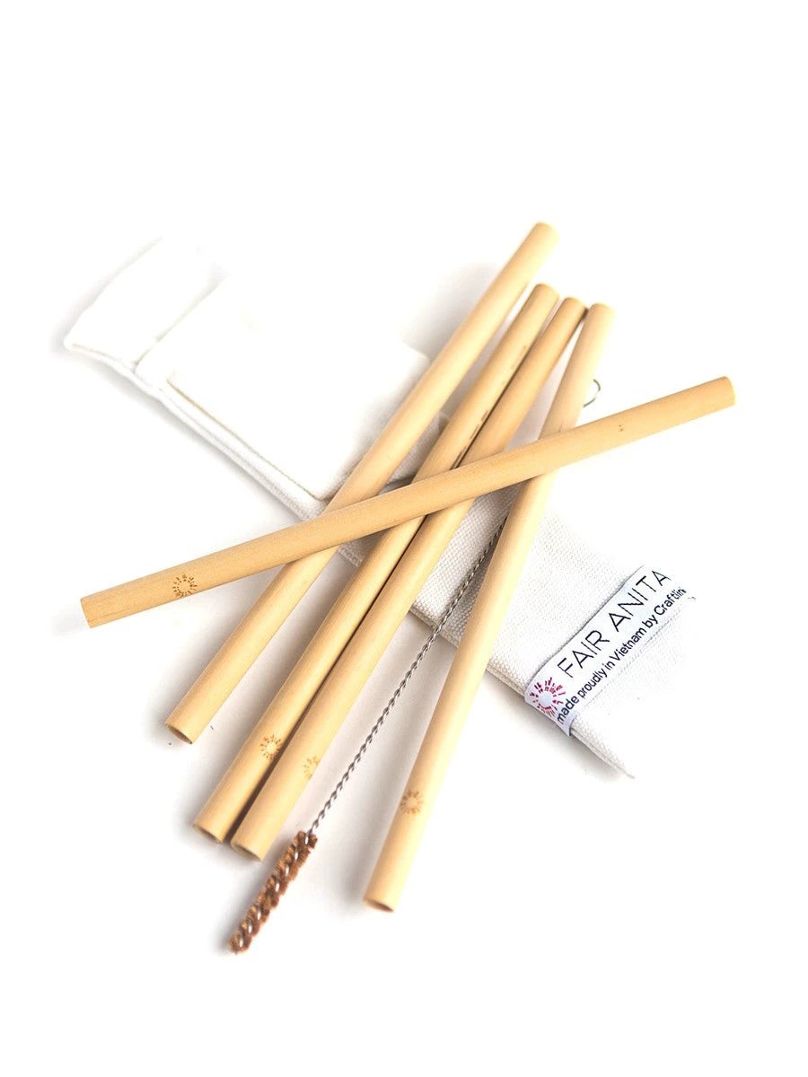 Sustainable Bamboo Straw Set by Fair Anita