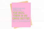 Fairytales Are Overrated The Real Thing is Better Engagement Card by Five Dot Post