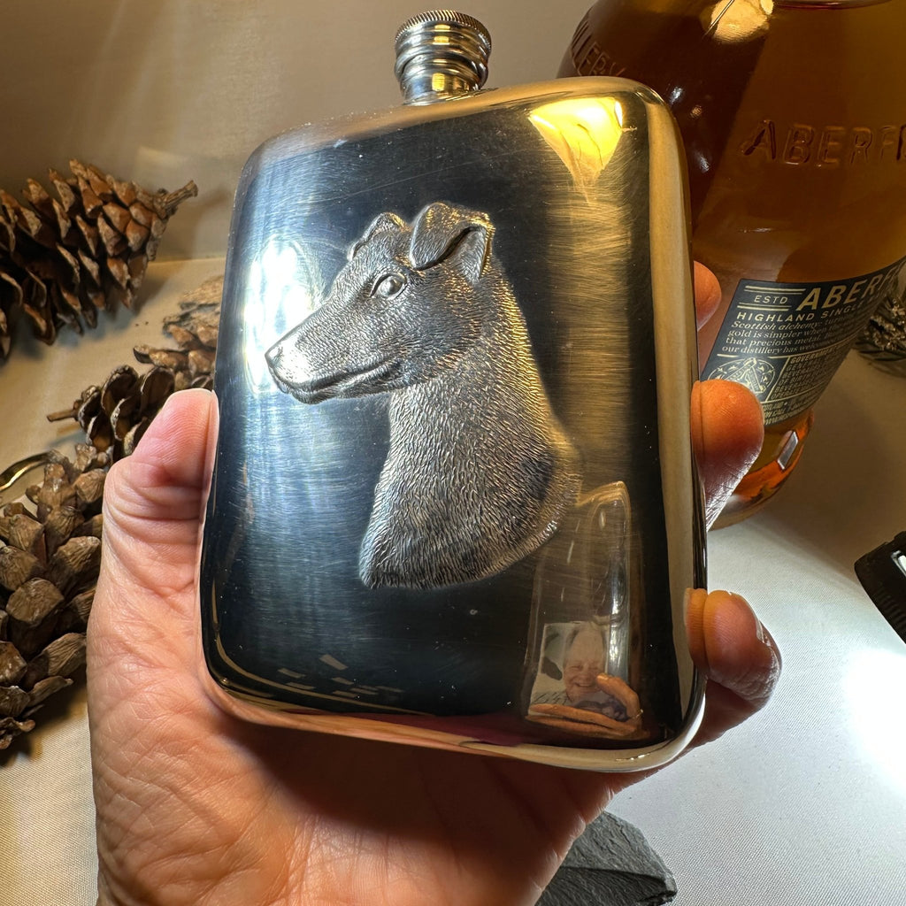 Faithful Friend Jack Russell Pewter Hip Flask - Handmade in England Gifts La Vie Bien Faithful Friend Jack Russell Pewter Hip Flask - Handmade in England