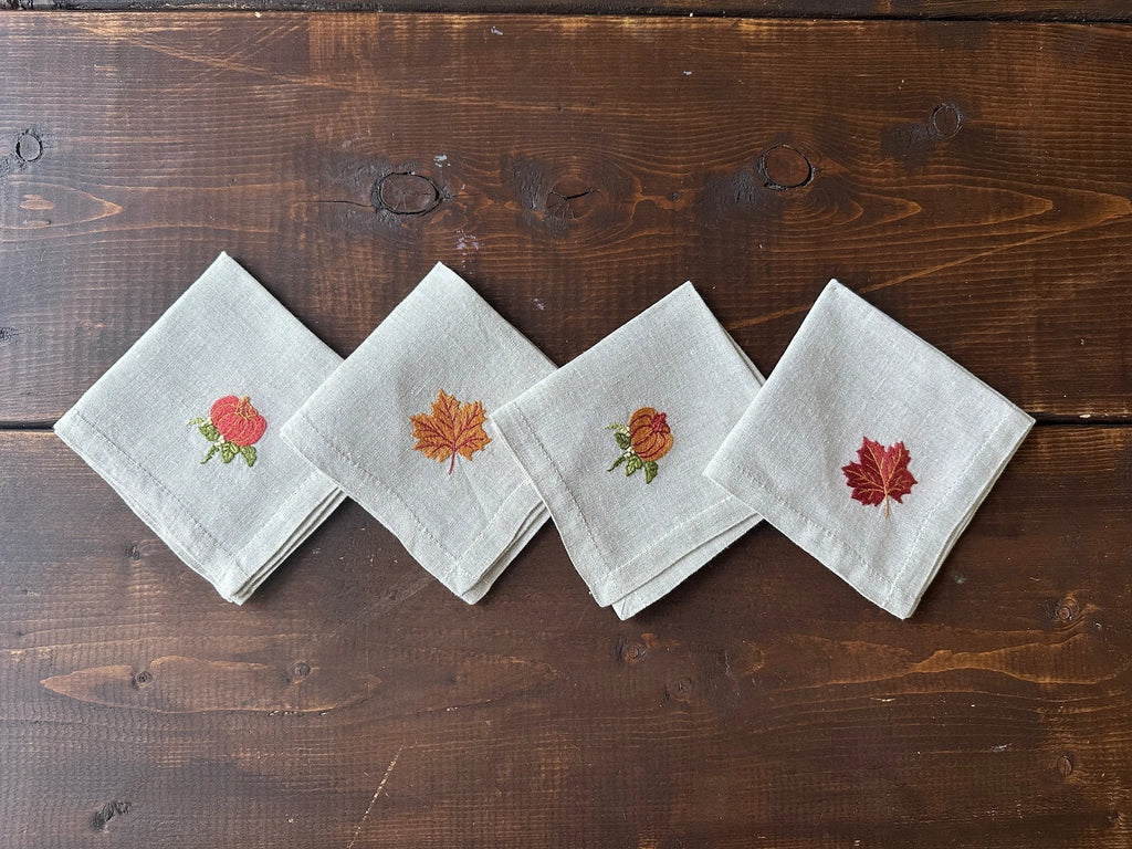 Fall Cocktail Napkin Set (set of 4) by Maison d'Haiti