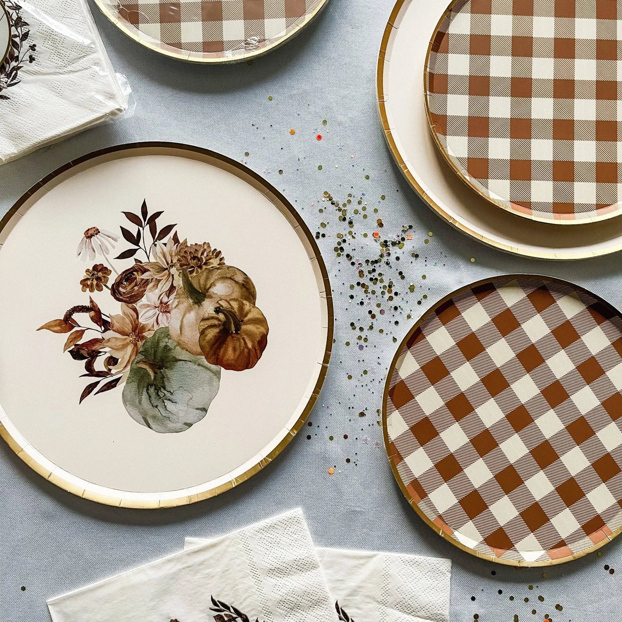 Thanksgiving Fall Pumpkin Dinner Paper Plate (8pcs)
