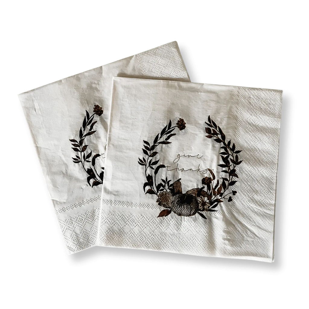 Fall Pumpkin Give Thanks Large Paper Napkins (16pcs)