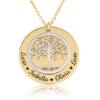 Family Tree Necklace With Names La Vie Bien Family Tree Necklace With Names