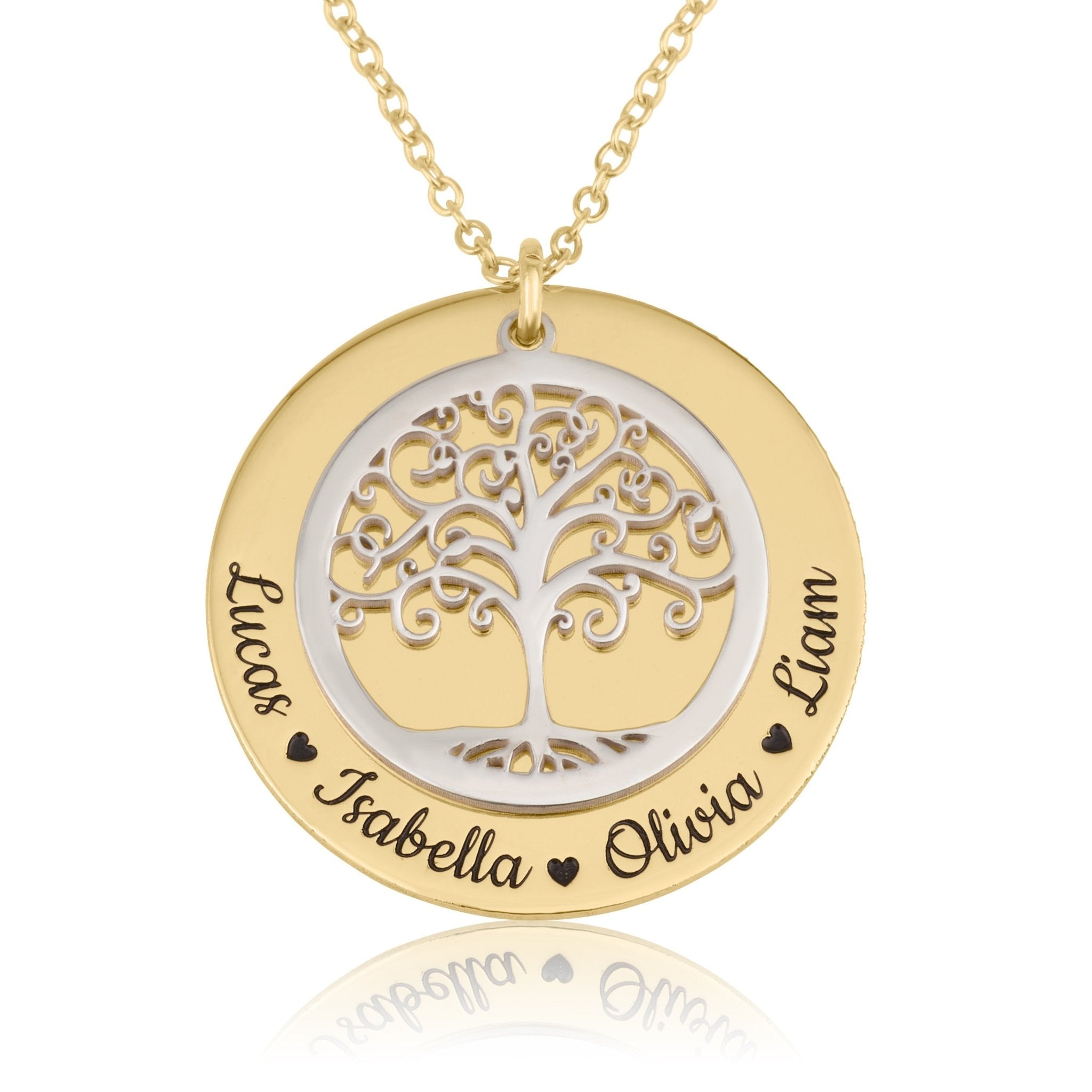 Family Tree Necklace With Names La Vie Bien Family Tree Necklace With Names