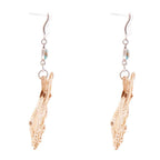 Fan of Rattan Blue Turquoise and Sterling Silver Earrings by Barse Jewelry