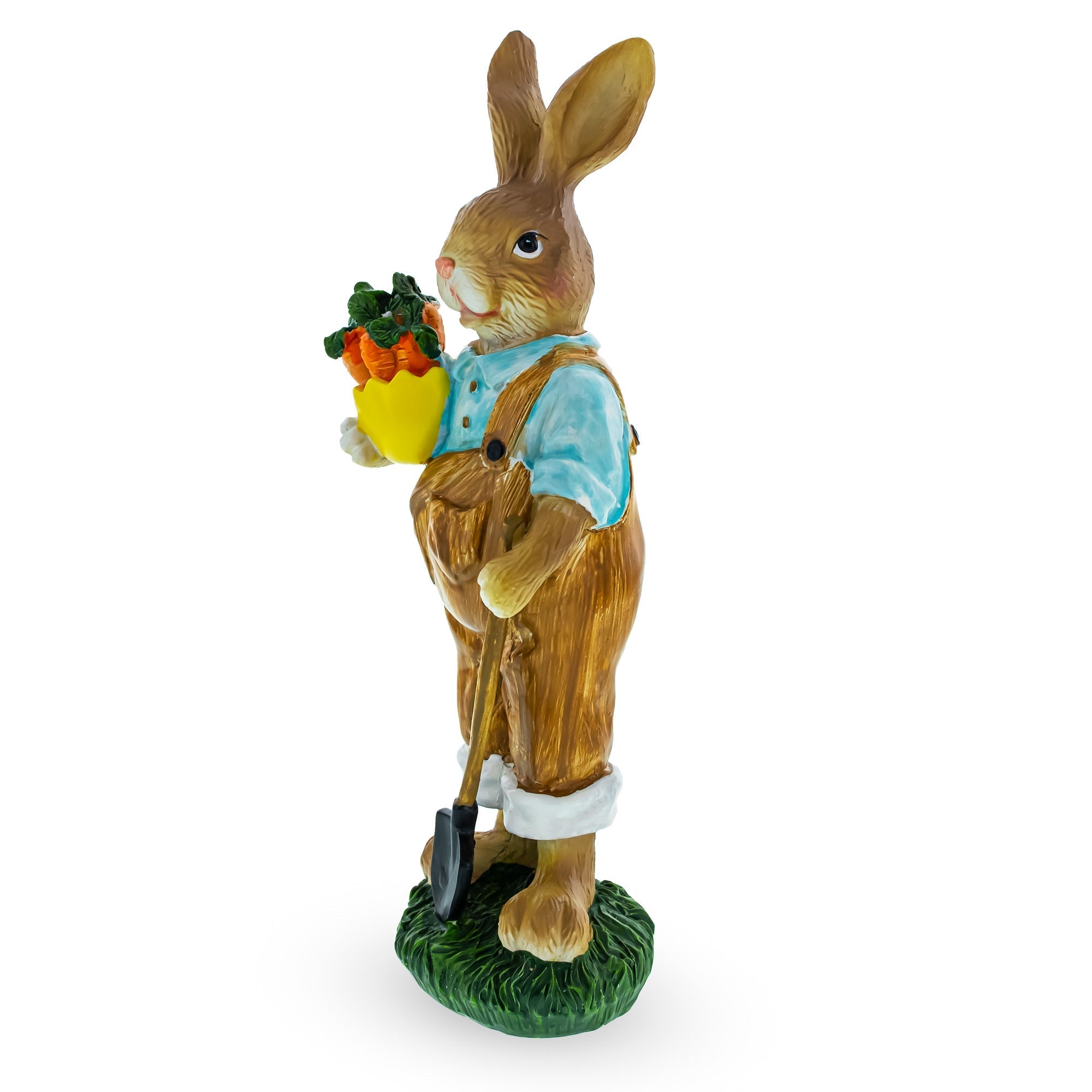 Farmer Bunny with Carrots Shovel Figurine - Spring Home Decor 8.9 Inches Easter > Figurines > Bunnies La Vie Bien Farmer Bunny with Carrots Shovel Figurine - Spring Home Decor 8.9 Inches