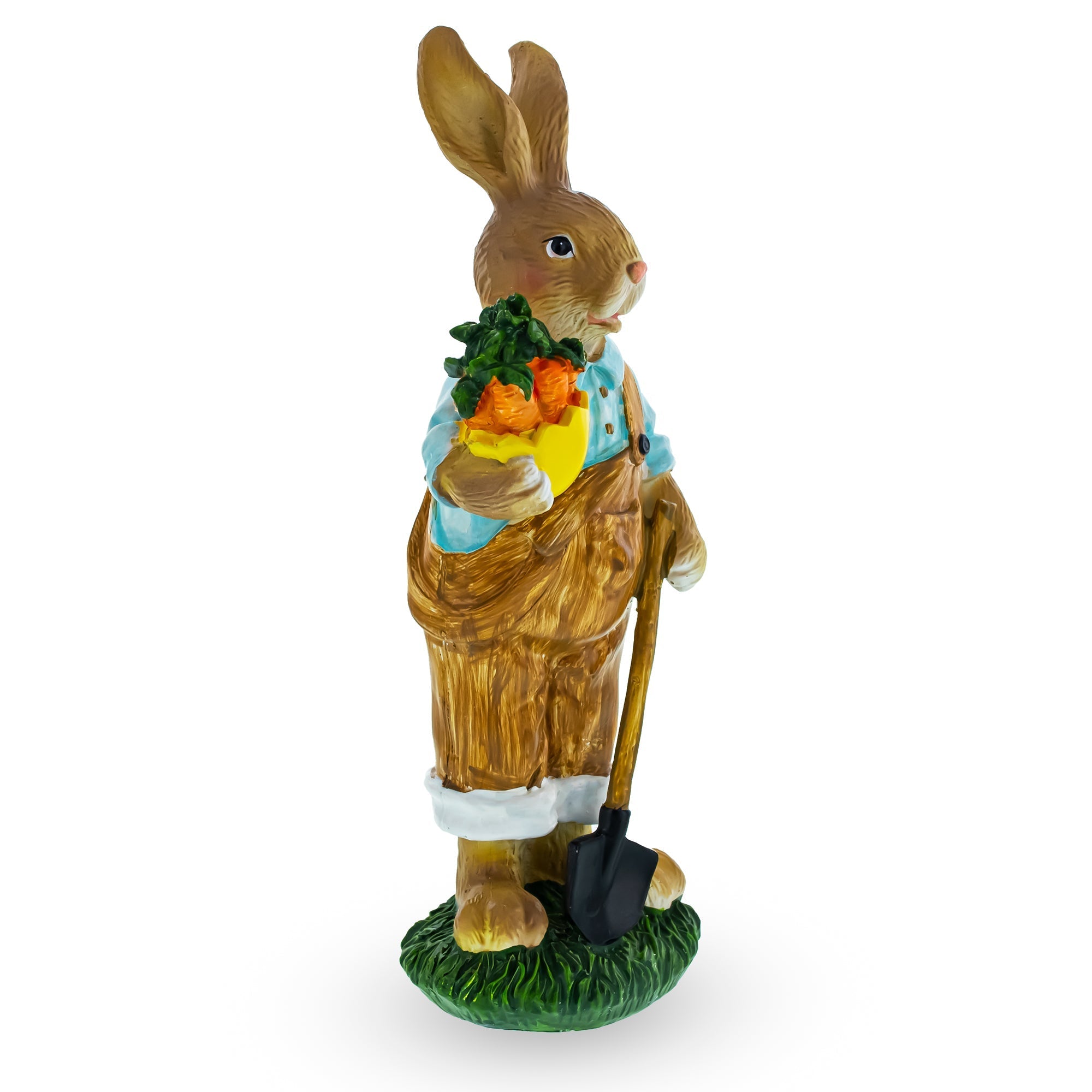 Farmer Bunny with Carrots Shovel Figurine - Spring Home Decor 8.9 Inches Easter > Figurines > Bunnies La Vie Bien Farmer Bunny with Carrots Shovel Figurine - Spring Home Decor 8.9 Inches
