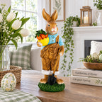 Farmer Bunny with Carrots Shovel Figurine - Spring Home Decor 8.9 Inches Easter > Figurines > Bunnies La Vie Bien Farmer Bunny with Carrots Shovel Figurine - Spring Home Decor 8.9 Inches