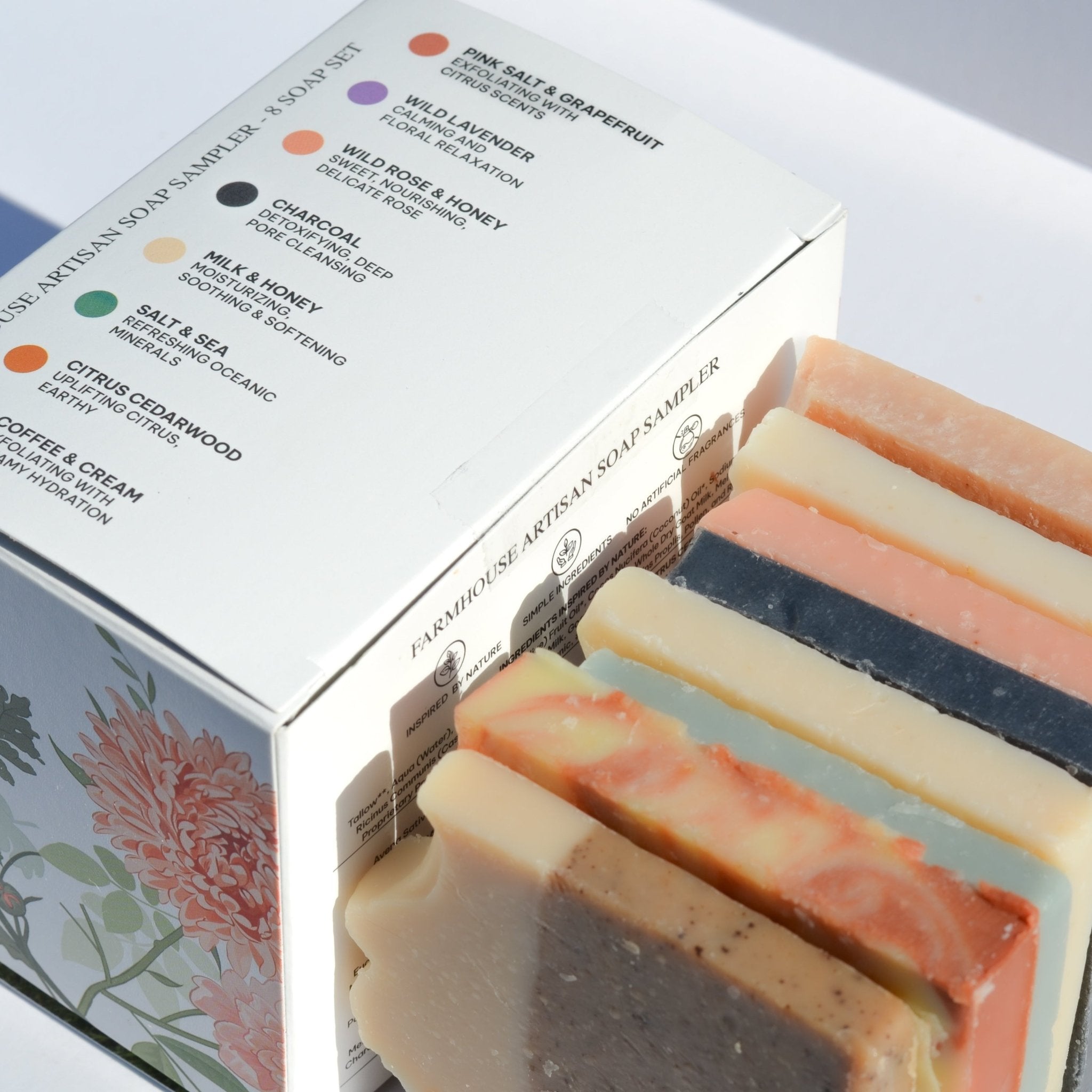 Farmhouse Artisan Goat Milk & Tallow Soap Sampler soap La Vie Bien Farmhouse Artisan Goat Milk & Tallow Soap Sampler