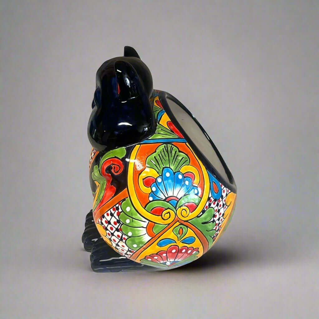 Fat Cat Talavera Planter | Handmade Mexican Pottery Talavera Planter La Vie Bien Fat Cat Talavera Planter | Handmade Mexican Pottery