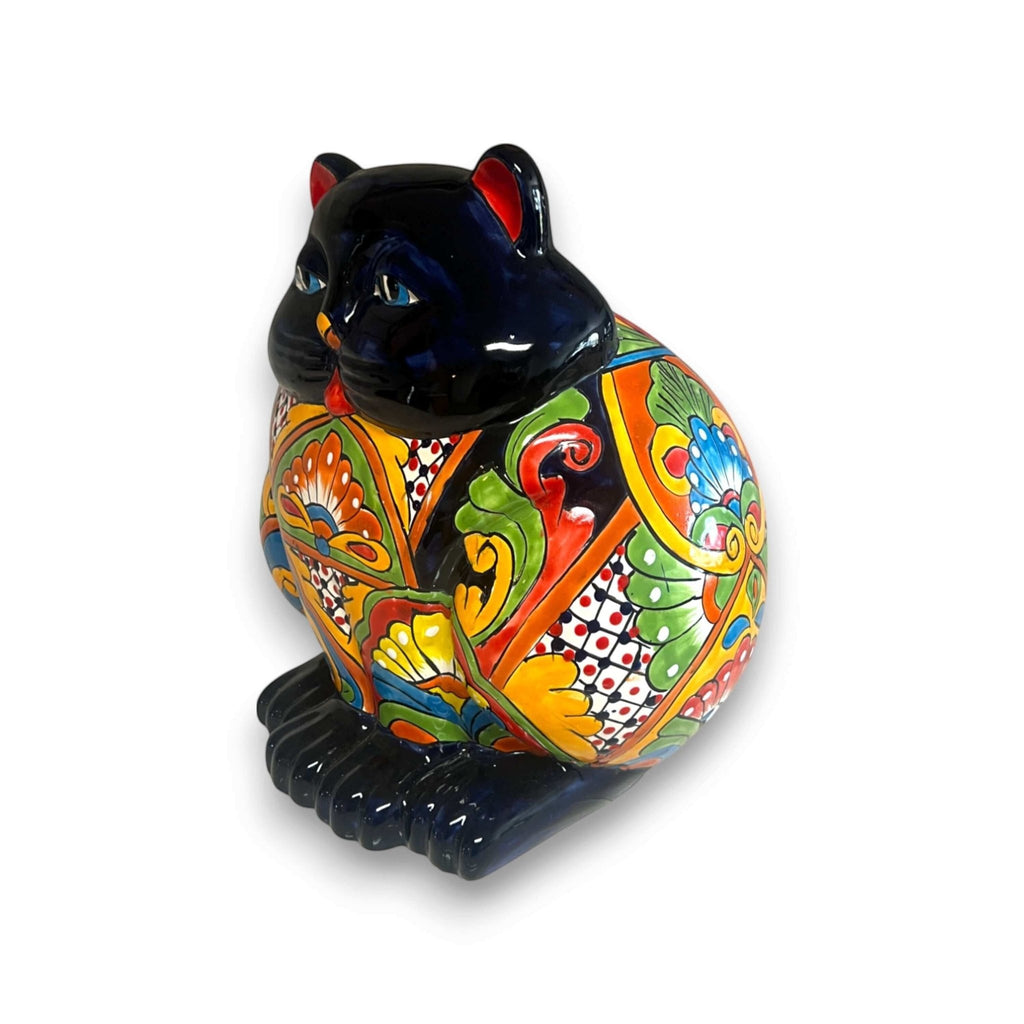 Fat Cat Talavera Planter | Handmade Mexican Pottery Talavera Planter La Vie Bien Fat Cat Talavera Planter | Handmade Mexican Pottery