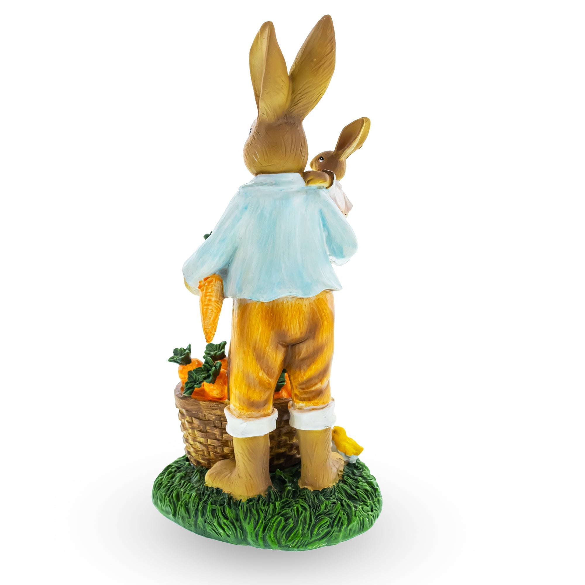 Father & Child Easter Bunny Figurine – Spring Rabbit Statue with Carrots and Chicks Spring Decor 11 Inches Tall Easter > Figurines > Bunnies La Vie Bien Father & Child Easter Bunny Figurine – Spring Rabbit Statue with Carrots and Chicks Spring Decor 11 Inches Tall