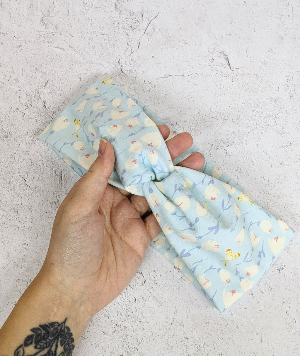 Faux Knot Headband - Cotton Sky Headbands La Vie Bien Faux Knot Headband - Cotton Sky