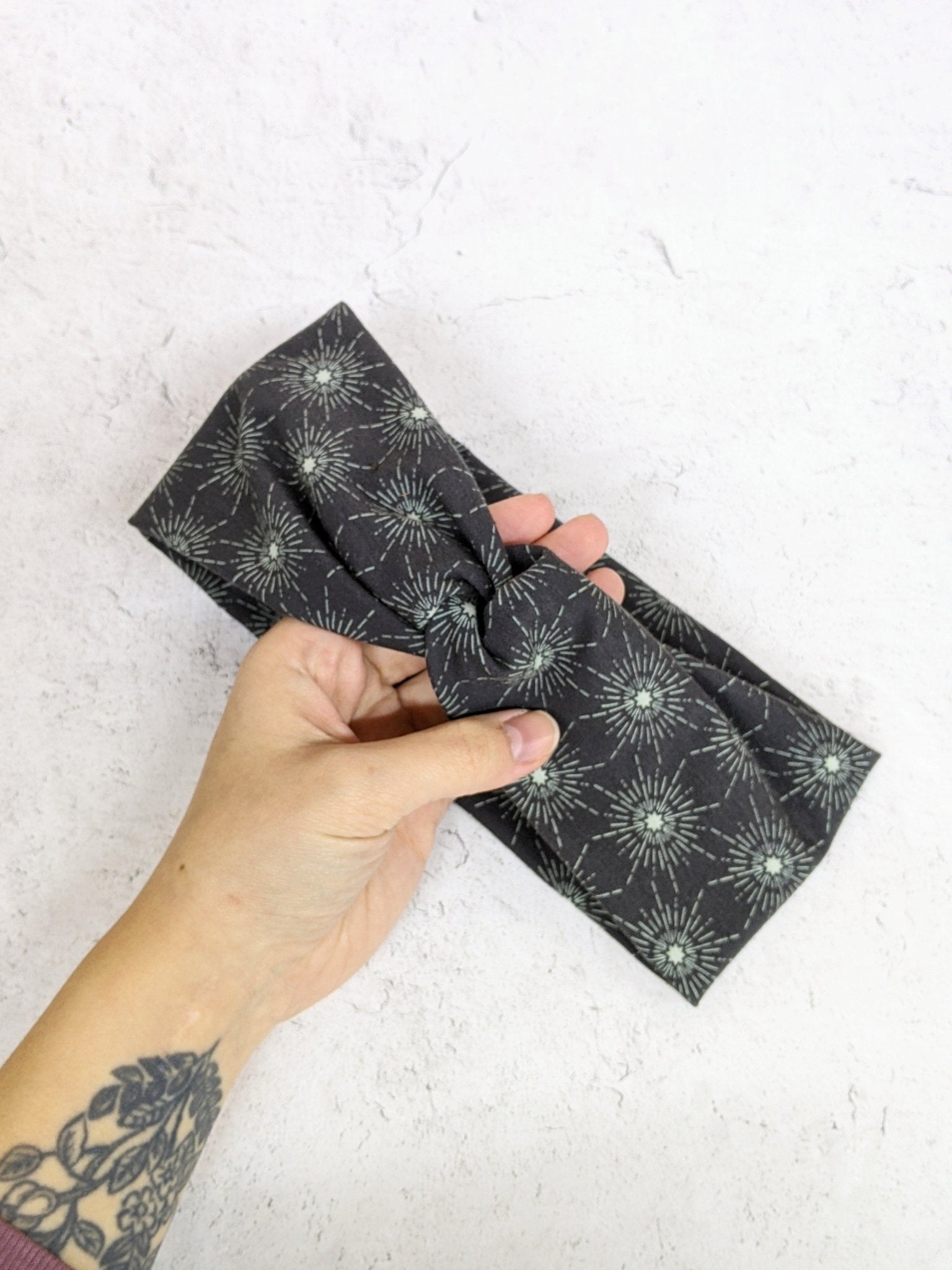 Faux Knot Headband - Star Burst Navy Headbands La Vie Bien Faux Knot Headband - Star Burst Navy