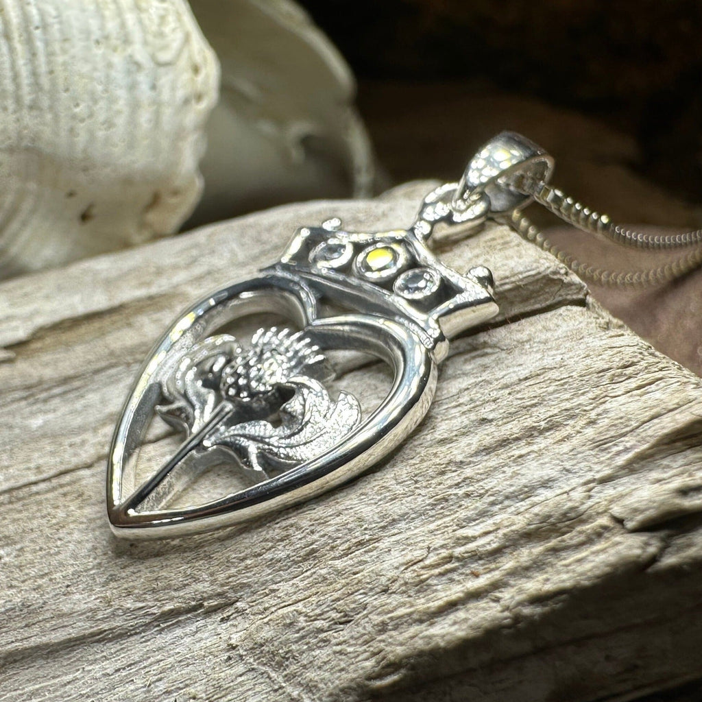 Fayette Scottish Luckenbooth Necklace in Sterling Silver Pendant La Vie Bien Fayette Scottish Luckenbooth Necklace in Sterling Silver