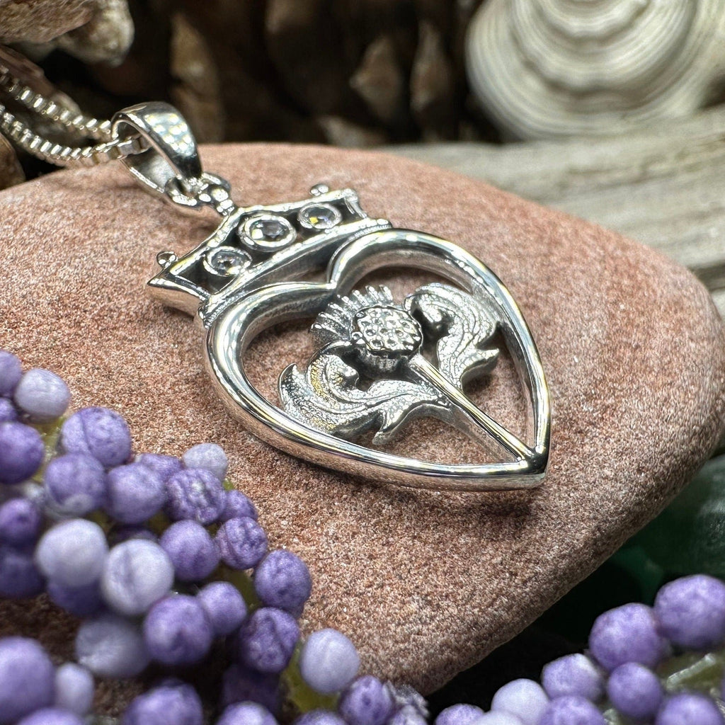 Fayette Scottish Luckenbooth Necklace in Sterling Silver Pendant La Vie Bien Fayette Scottish Luckenbooth Necklace in Sterling Silver